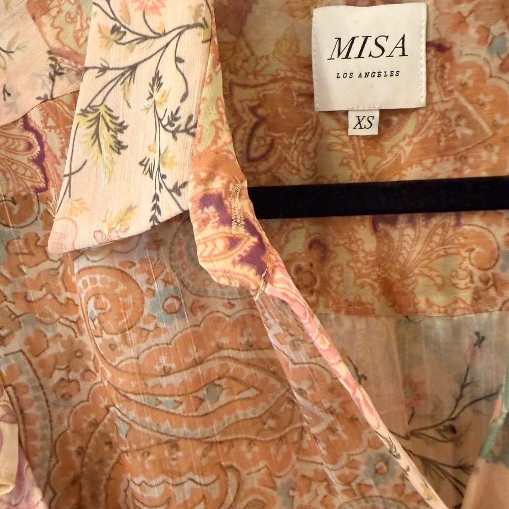 Misa Los Angeles Pastel Floral Long Sleeve Dress - Picture 5 of 5